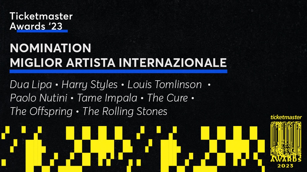 Ticketmaster Awards Miglior Artista Internazionale